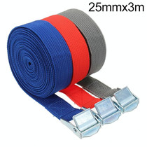 Car Tension Rope Luggage Strap Belt Auto Car Boat Fixed Strap with Alloy Buckle,Random Color Delivery, Size: 25mm x 3m