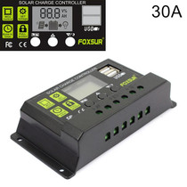 FOXSUR 30A Solar Charge Controller 12V / 24V Automatic Identification Controller