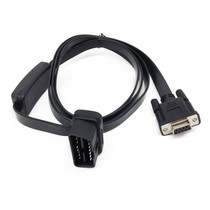 Car OBD Extended Diagnostic Tool OBD2 16PIN to DB9 Serial RS232 Cable with Switch