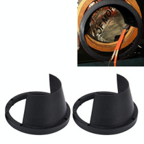 2 PCS 6.5 inch Car Auto Loudspeaker Plastic Waterproof Cover with Protective Cushion Pad, Inner Diameter: 14.5cm(Black)