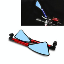 2 PCS Motorcycle Parts CNC Technology Aluminum Alloy Rearview Mirror Side Mirror(Red)