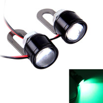 2 PCS 12V 3W Eagle Eyes LED Light For Motorcycle Wire Length: 45cm(Green Light)