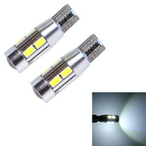 2 PCS T10 6W White Light 10 SMD 5630 LED Error-Free Canbus Car Clearance Lights Lamp, DC 12V