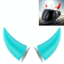 2 PCS Motorcycle Helmet Devil Decoration Motorbike Helmet Suction Cups Horns Decoration Headwear Sucker(Baby Blue)