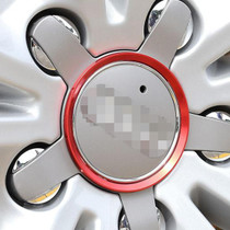 4 PCS Car Aluminum Wheel Hub Deroration Ring For Audi(Red)
