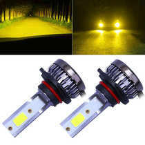 2 PCS 9005 DC9-36V / 36W / 3000K / 6000LM IP68 Car / Motorcycle Mini COB LED Headlight Lamps / Fog Light(Gold Light)