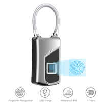 Anytek USB Charging Waterproof Anti-theft Non-password Electrically Intelligent Fingerprint Padlock Size:3.2cm  3.5cm  9cm