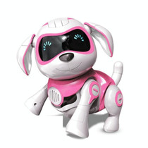 USB Charging Smart Touch Sensing Machine Dog Children Electric Toys, Supports Walking & Gnawing Bones & Lights & Music(Pink)