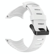 For Sunnto Core Series Square Steel Buckle Silicone TPU Watch Band(White)