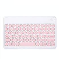 X3 10 inch Universal Tablet Round Keycap Wireless Bluetooth Keyboard (Pink)
