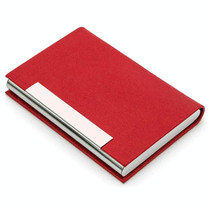 2 PCS Stainless Steel Business Card Holder(Red)