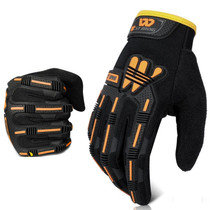 WEST BIKING YP0211208 Riding Gloves Motorcycle Bike Long Finger Non-Slip Touch Screen Gloves, Size: M(Black Orange)