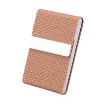 2 PCS Advertising Business Card Case Business Practical Craft Gift(Woven Apricot)