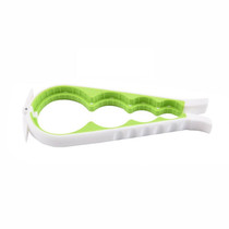 6 PCS Multifunctional Silicone Non-Slip Bottle Opener Household Safety Can Opener(White + Green)