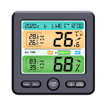 Indoor Color Digital Display Thermometer & Hygrometer Household Large-Screen Electronic Clock(TS-6211-B)