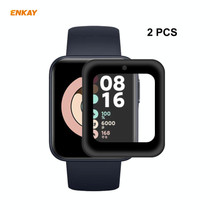 For Redmi Watch 2 PCS ENKAY Hat-Prince 3D Full Screen Soft PC Edge + PMMA HD Screen Protector Film