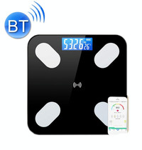 Smart Bluetooth Weight Scale Home Body Fat Measurement Health Scale Battery Model(Black True Class)