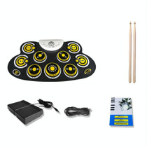 Children Hand Roll Electronic Drum DTX Game Portable Drum(G600 Yellow)