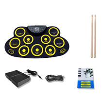 Children Hand Roll Electronic Drum DTX Game Portable Drum(G621 Yellow)