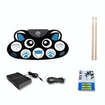 Children Hand Roll Electronic Drum DTX Game Portable Drum(G602 Kitten)