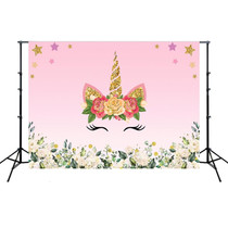 2.1m X 1.5m Unicorn Photography Background Birthday Theme Party Decoration Hanging Cloth(W002)
