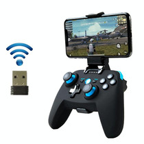 CX-X1  2.4GHz + Bluetooth 4.0 Wireless Game Controller Handle For Android / iOS / PC / PS3 Handle + Bracket+ Receiver (Blue)