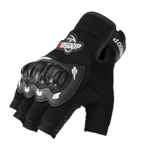 BSDDP A010B Summer Half Finger Cycling Gloves Anti-Slip Breathable Outdoor Sports Hand Equipment, Size: L(White)