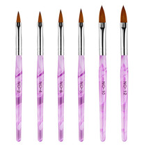 2 Sets Acrylic Crystal Pen Drawing Pen Nail Brush Set(Purple)