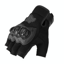 BSDDP A010B Summer Half Finger Cycling Gloves Anti-Slip Breathable Outdoor Sports Hand Equipment, Size: M(Black)