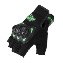 BSDDP A010B Summer Half Finger Cycling Gloves Anti-Slip Breathable Outdoor Sports Hand Equipment, Size: M(Green)