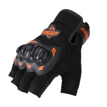 BSDDP A010B Summer Half Finger Cycling Gloves Anti-Slip Breathable Outdoor Sports Hand Equipment, Size: M(Orange)