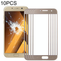 For Samsung Galaxy A7 (2017) / A720 10pcs Front Screen Outer Glass Lens (Gold)