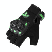 BSDDP A010B Summer Half Finger Cycling Gloves Anti-Slip Breathable Outdoor Sports Hand Equipment, Size: XL(Green)