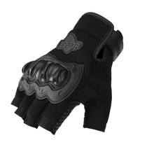 BSDDP A010B Summer Half Finger Cycling Gloves Anti-Slip Breathable Outdoor Sports Hand Equipment, Size: L(Black)