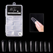 4 Boxes Nail Art Patch Ultra-Thin Seamless Finished Finished Removable Extended Fake Nail Patch(Ballet Transparent)