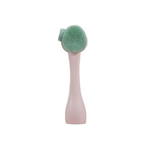 7 PCS Hand-Held Silicone Cleansing Brush And Mask Brush Green White Single Head