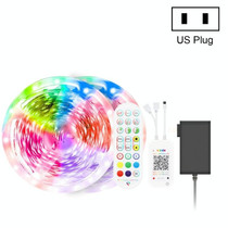 20M 360 LEDs Bluetooth Suit Smart Music Sound Control Light Strip Non-waterproof 5050 RGB Colorful Atmosphere LED Light Strip With 24-Keys Remote Control(US Plug)