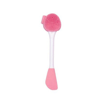7 PCS Hand-Held Silicone Cleansing Brush And Mask Brush Pink White Double-head Knife