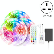 30M 540 LEDs Bluetooth Suit Smart Music Sound Control Light Strip Non-waterproof 5050 RGB Colorful Atmosphere LED Light Strip With 24-Keys Remote Control(UK Plug)