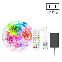 5M 300 LEDs Bluetooth Suit Smart Music Sound Control Light Strip Non-waterproof 5050 RGB Colorful Atmosphere LED Light Strip With 24-Keys Remote Control(US Plug)