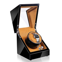 Automatic Watch Shaker Electric Rotating Winding Watch Gift Box, US Plug(Blacklose)