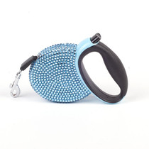 Diamond Automatic Telescopic Pet Tractor Dog Chain(Blue)