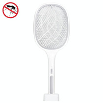 Electrical Mosquito Swatter Mosquito Killer Two-In-One USB Rechargeable Household Electrical Mosquito Swatter, Colour: LEDx6 Gray (Base Charging)