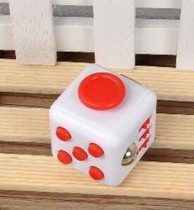 3 PCS Decompression Cube Toy Adult Decompression Dice, Colour:  White + Red