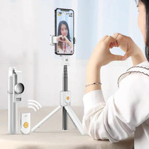 Mobile Phone Bluetooth Selfie Stick Live Bracket, Specification: K10 (White)