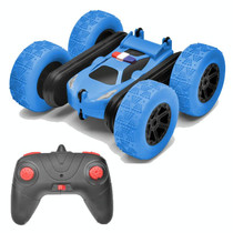 1:24 Electric Spray Remote Control Car Double-Sided Rotating Tumbling Bucket  Stunt Car(Blue)