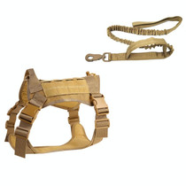 Outdoor Dog Vest Chest Harness Large And Medium-Sized Dog Training Vest Dog Leash, Size: XL(Khaki)