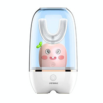 JIEWA Smart Sonic Charging Disinfection U-Shaped Toothbrush  Automatic Mouth-Type Children Electric Toothbrush 2-6 Years Old (Little Potato)