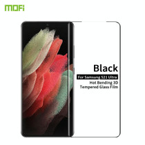 For Samsung Galaxy S21 Ultra 5G MOFI 9H 3D Explosion Proof Hot Bending Full Screen Covered Tempered Glass Film(Black)