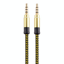 3.5mm Male To Male Car Stereo Gold-Plated Jack AUX Audio Cable For 3.5mm AUX Standard Digital Devices, Length: 3m(Yellow)